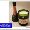Personalised Bollinger Rose Label Champagne Bottle Candle with Topper