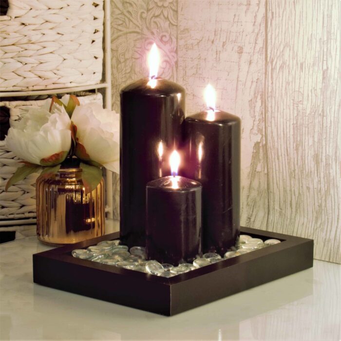 Black Pillar Candles