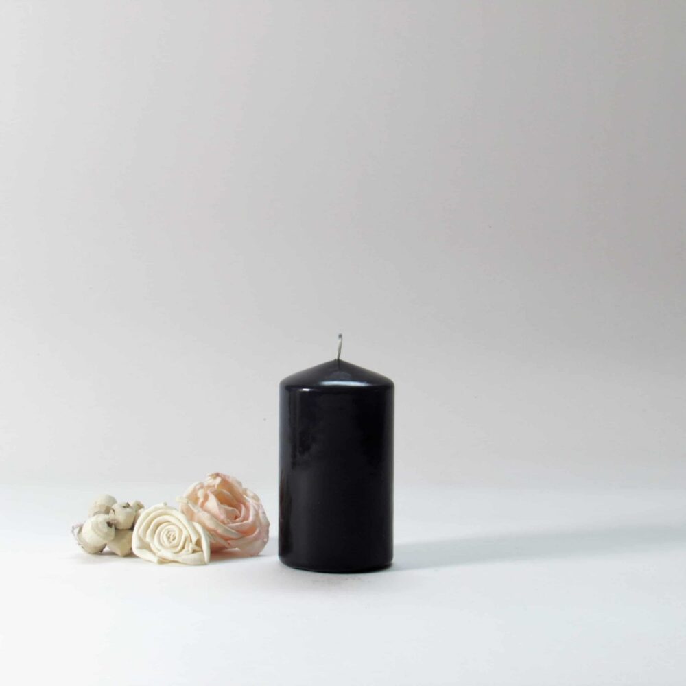 black candles, black pillar candles, black and white candles, black pillar candles bulk, wholesale black candles, black candles bulk,