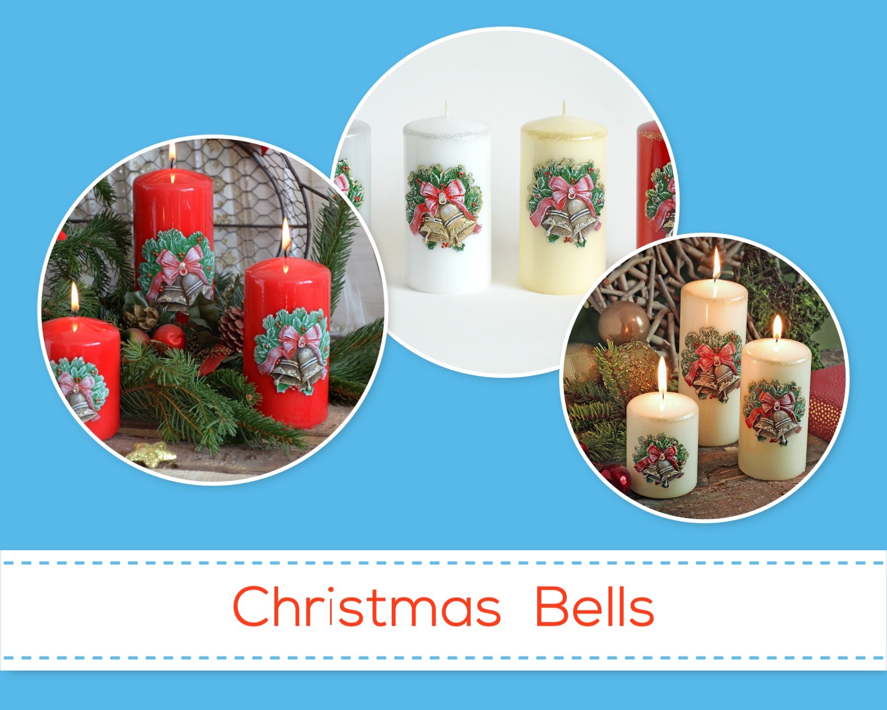Christmas Candles Bell Collection Candles Wholesale and Online Store
