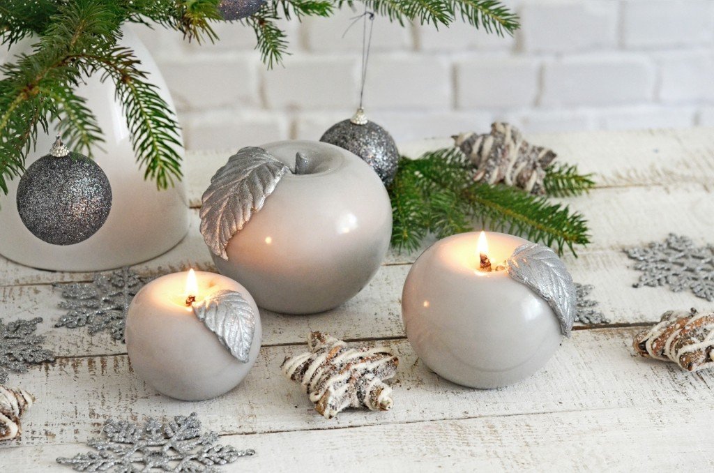 Christmas candles, fruit shaped candles
