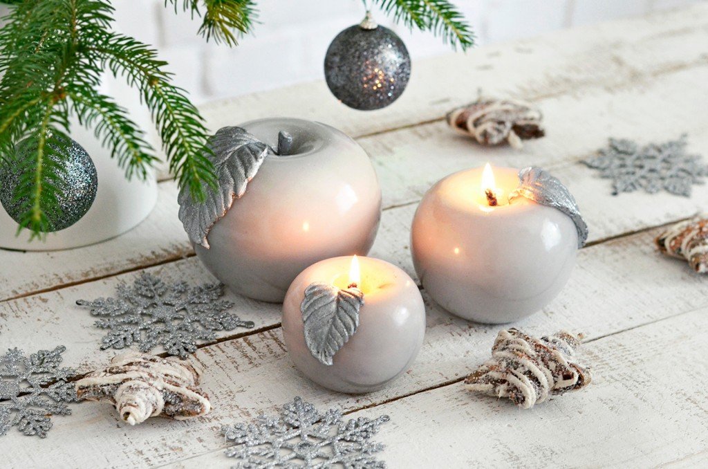 Christmas candles, fruit shaped candles