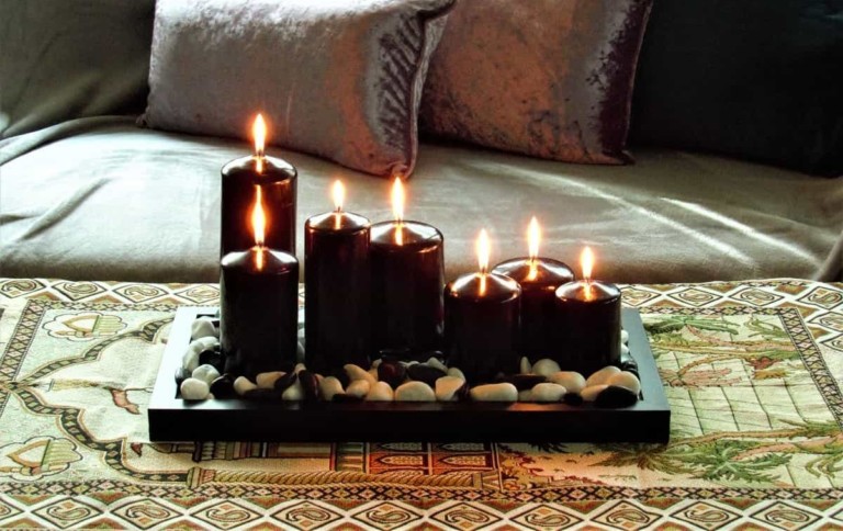 black candles, black pillar candles, candles uk,