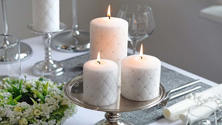 wedding candles, centerpieces,