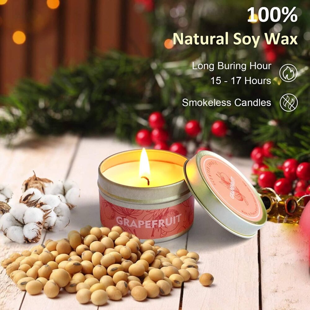 Essential Oil Candles Set of 6 Gift Box