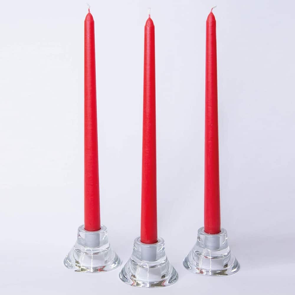Taper Candles Set of 12! Dripless and Smokeless Unscented Candles! Selection of Colours