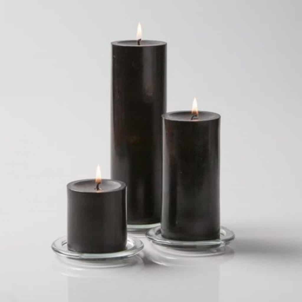 Buy Pillar Candles Black! Selection of Sizes £2.15