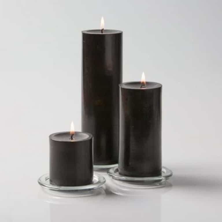 Buy Pillar Candles Black! Selection of Sizes £2.15