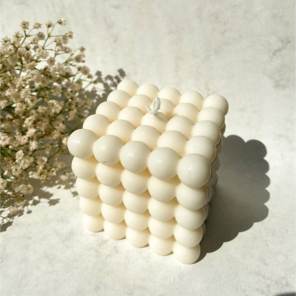 Bubble Cube Candle! Home Decor Candles Unscented! Wedding Favor